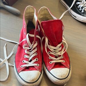 Converse Red High-Top Athletic Shoes